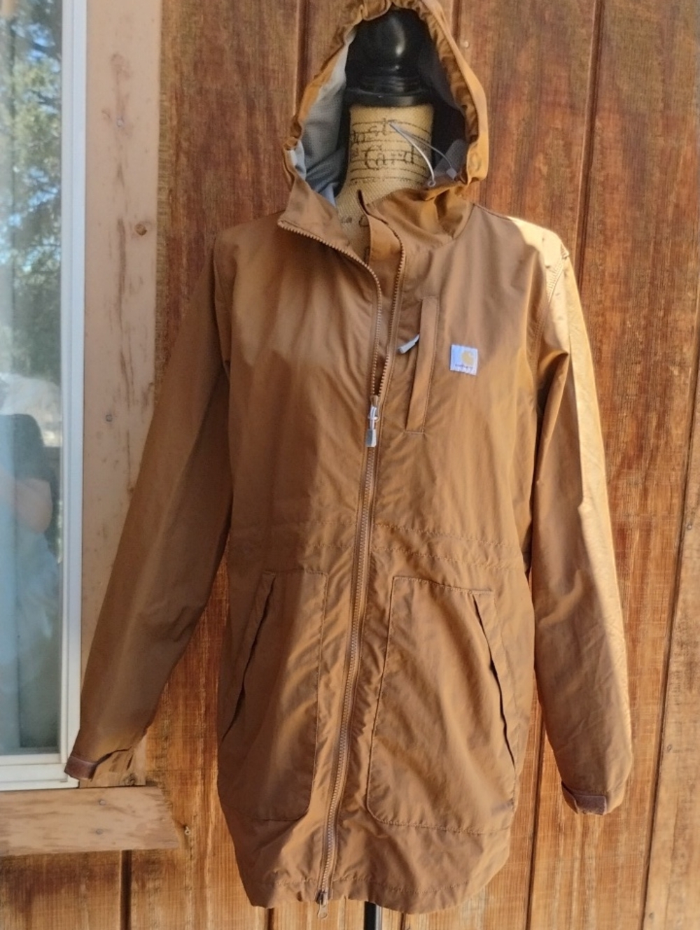 Carhartt Rockford Rain Defender Brown Hooded Utility Jacket